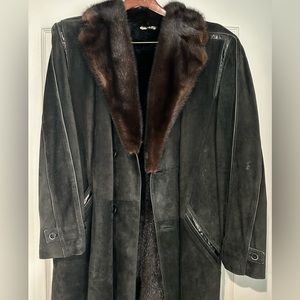 Beltrami Vintage Suede Fur-lined Coat
